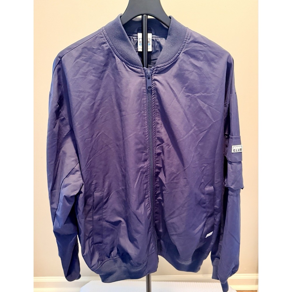 Pro Club Mens Comfort Bomber Jacket Full Zip Navy Blue 34PC0301 Size Large